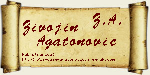 Živojin Agatonović vizit kartica